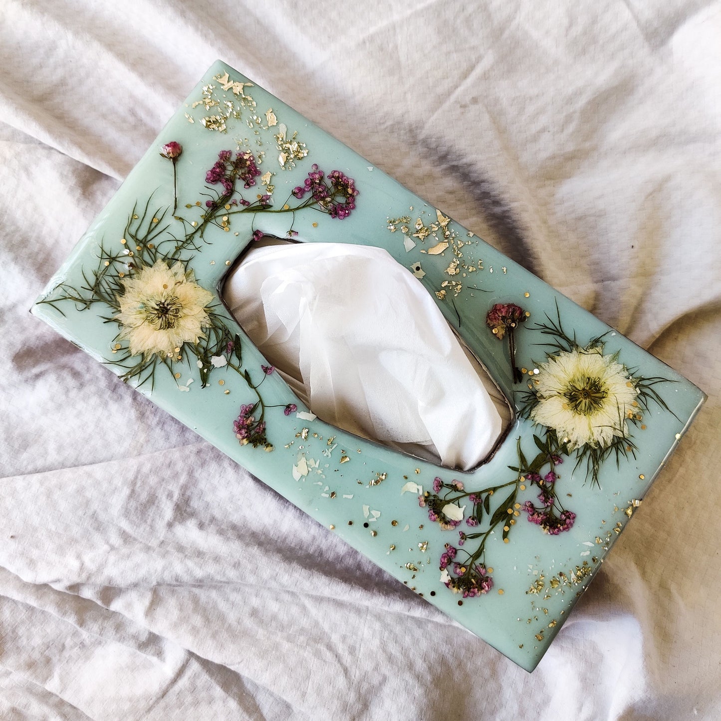 Tissue Box - Moon Zest Flowers