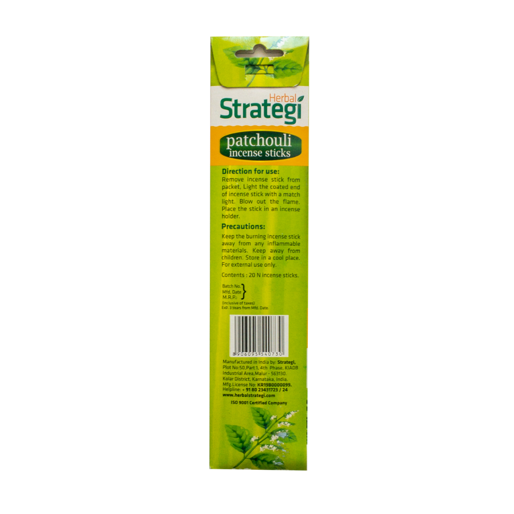 Herbal Strategi Aromatic Incense Sticks - Patchouli (20 Sticks)