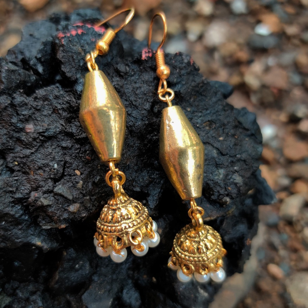 Dholki Beads Jhumka
