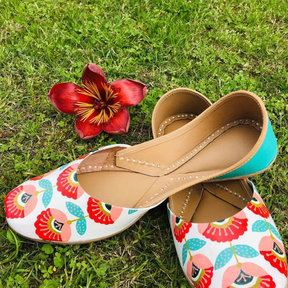 Floral Blast Leather Jutti