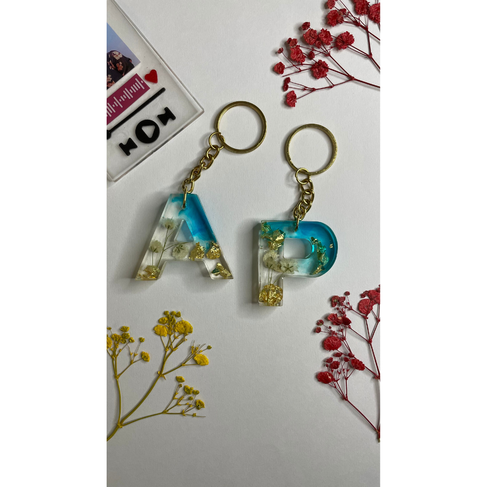 Initial Resin Keychain
