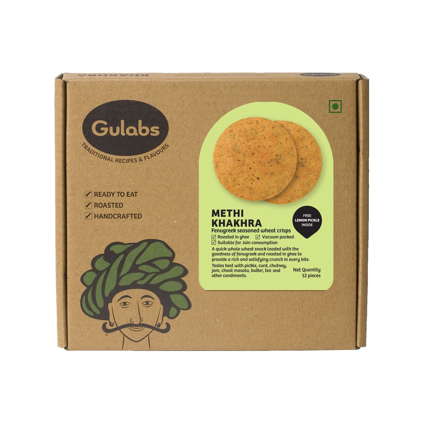 Gulabs Methi Khakhra (250g)