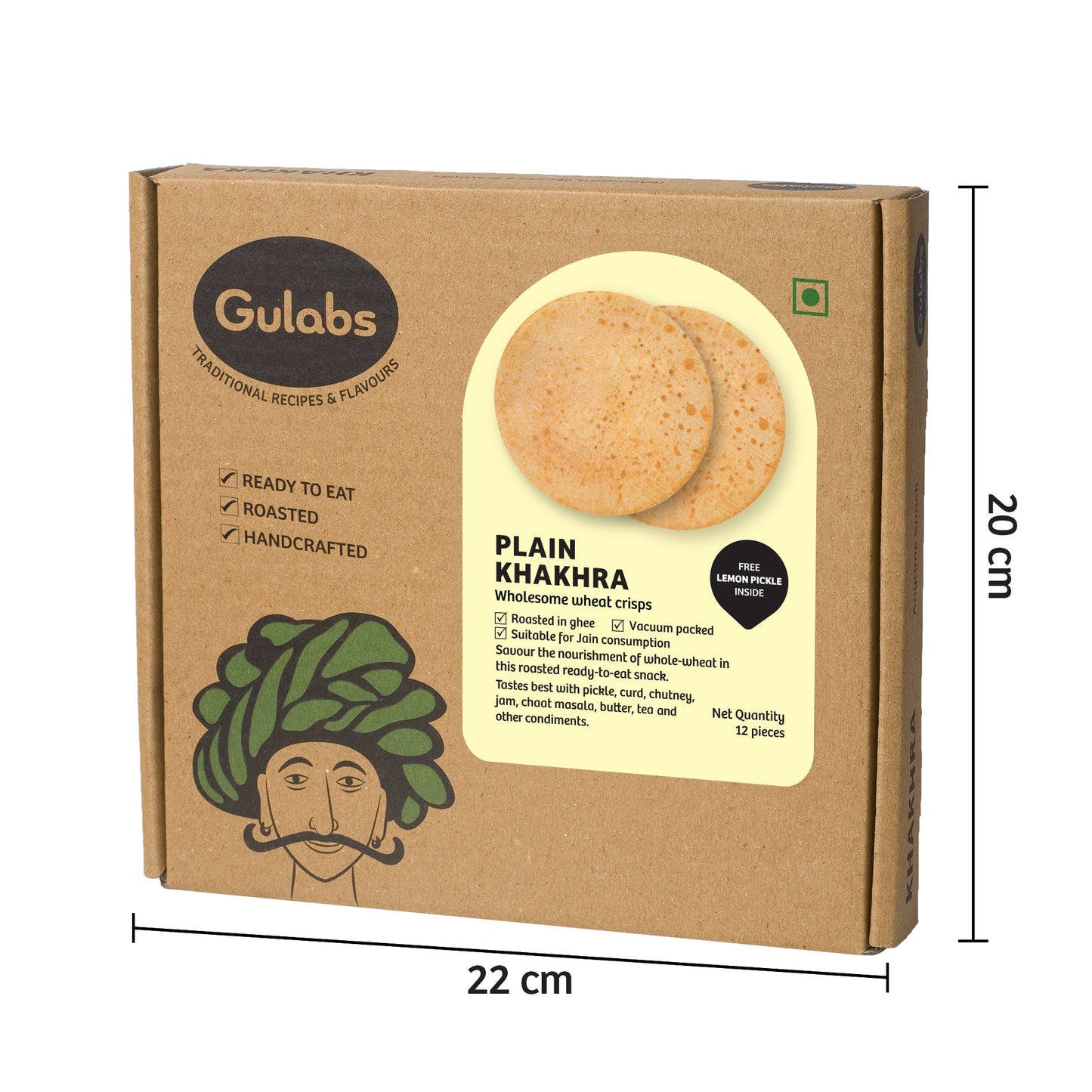 Gulabs Plain Khakhra (250g)
