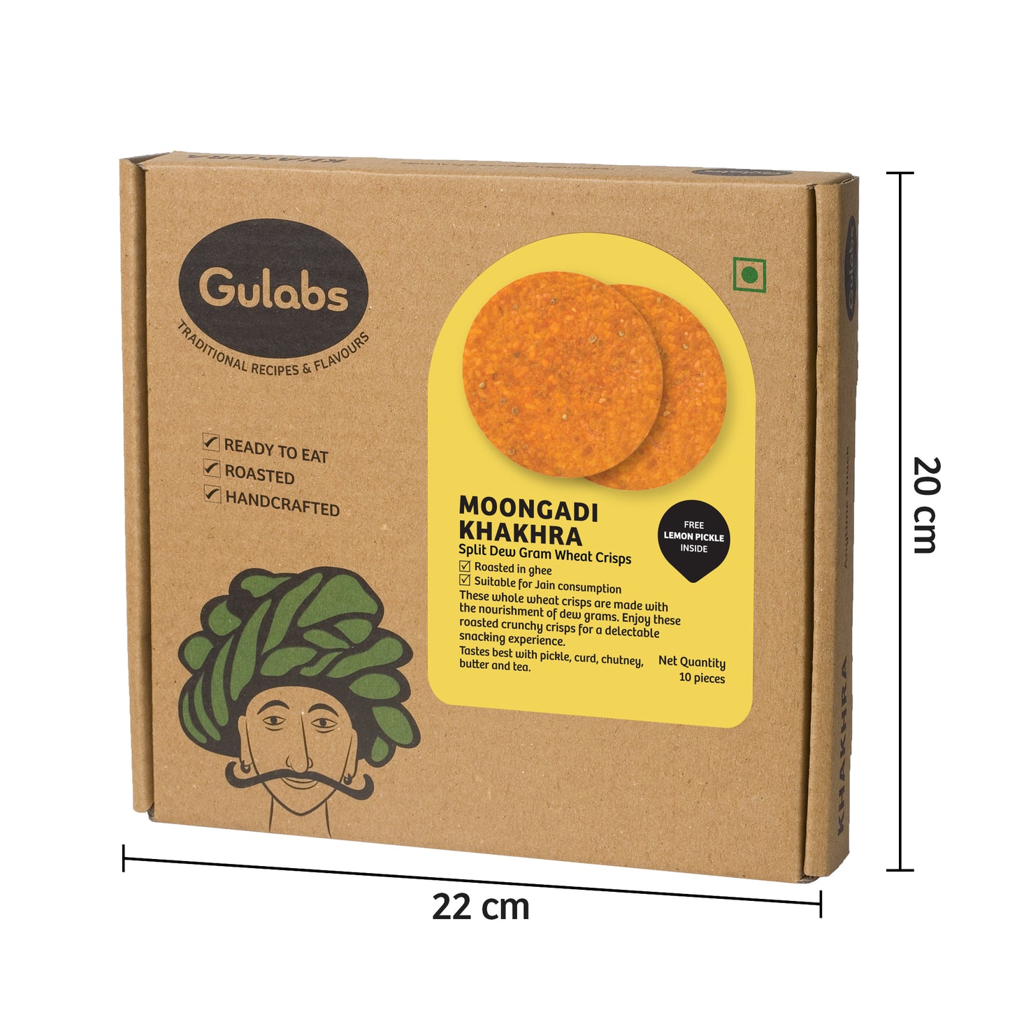 Gulabs Moongadi Khakhra (250g)