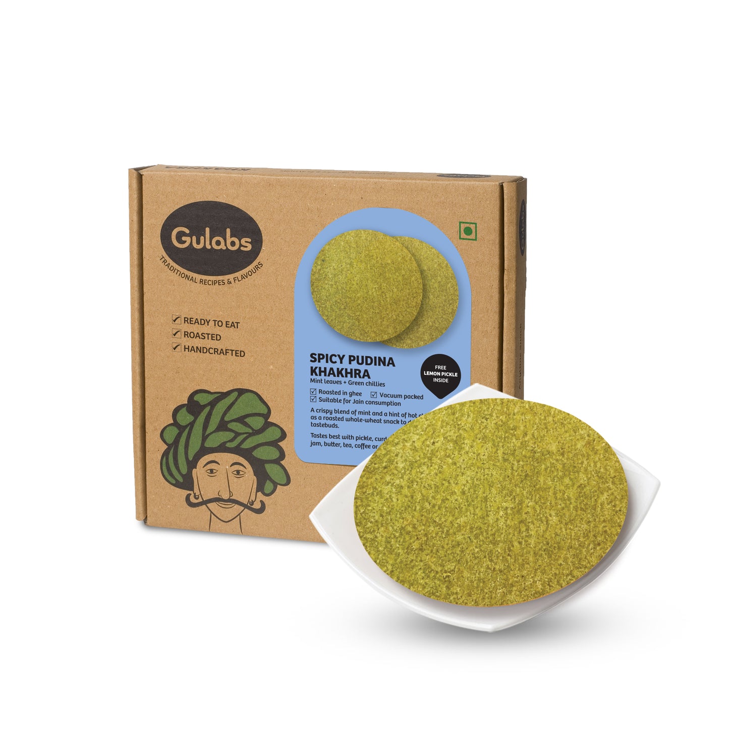Gulabs Spicy Pudina Khakhra (250g)