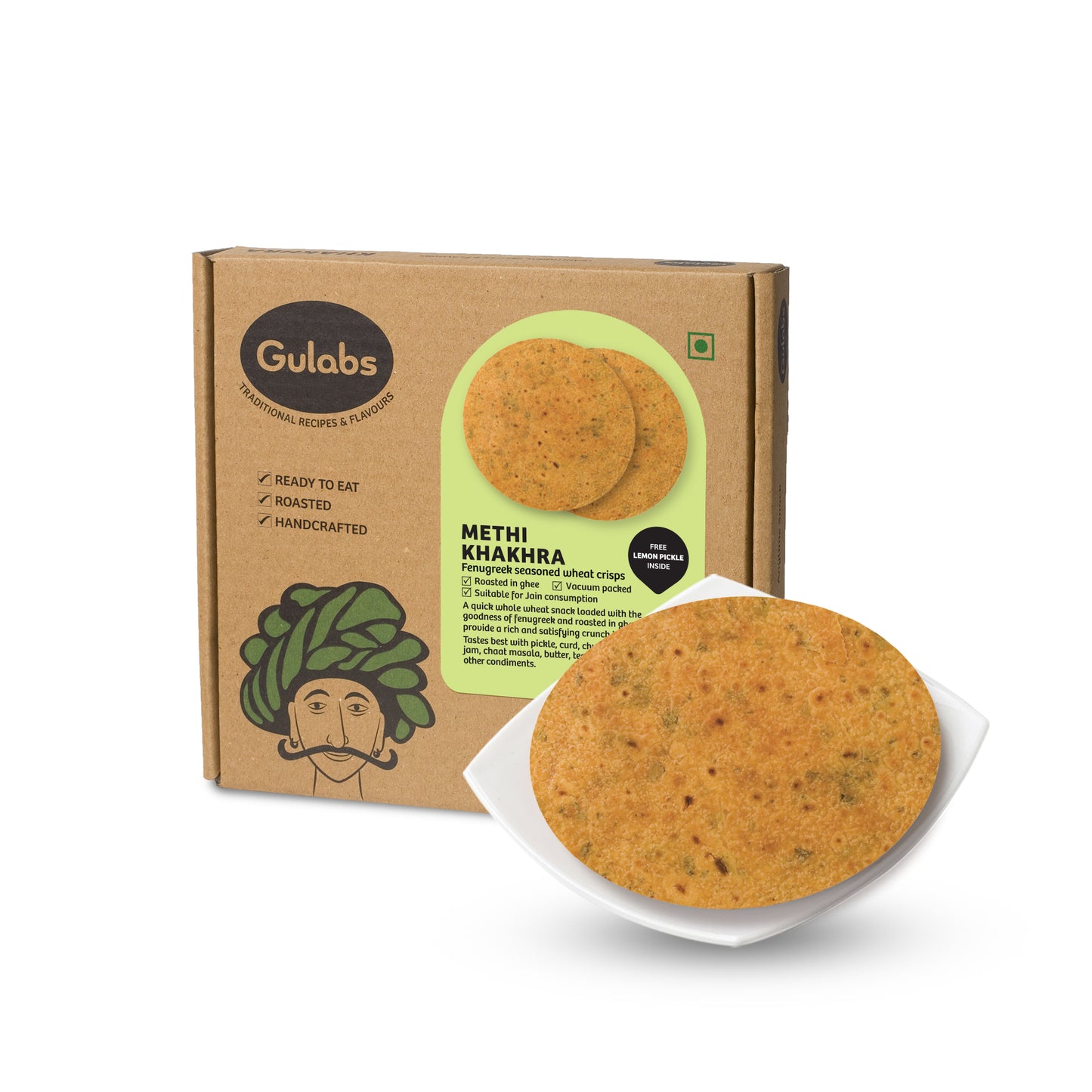 Gulabs Methi Khakhra (250g)