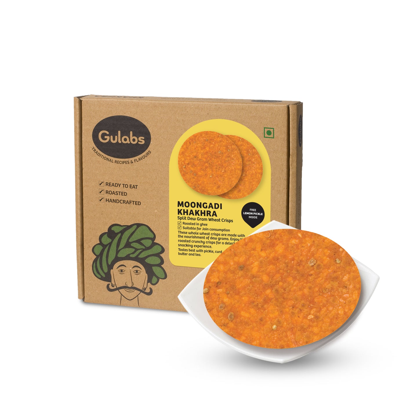 Gulabs Moongadi Khakhra (250g)