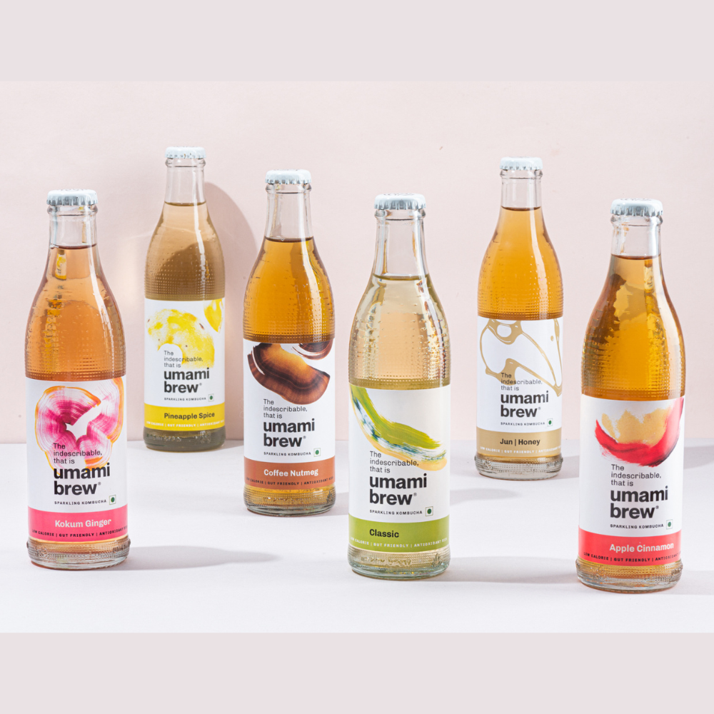 Umami Brew Sparkling Kombucha - Classic Pack of 6 (6X250ml)