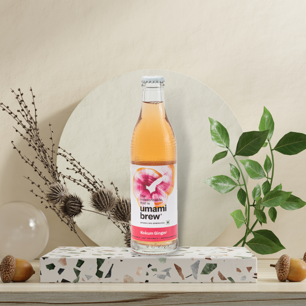 Umami Brew Sparkling Kombucha - Kokum Ginger Pack of 6 (6X250ml)