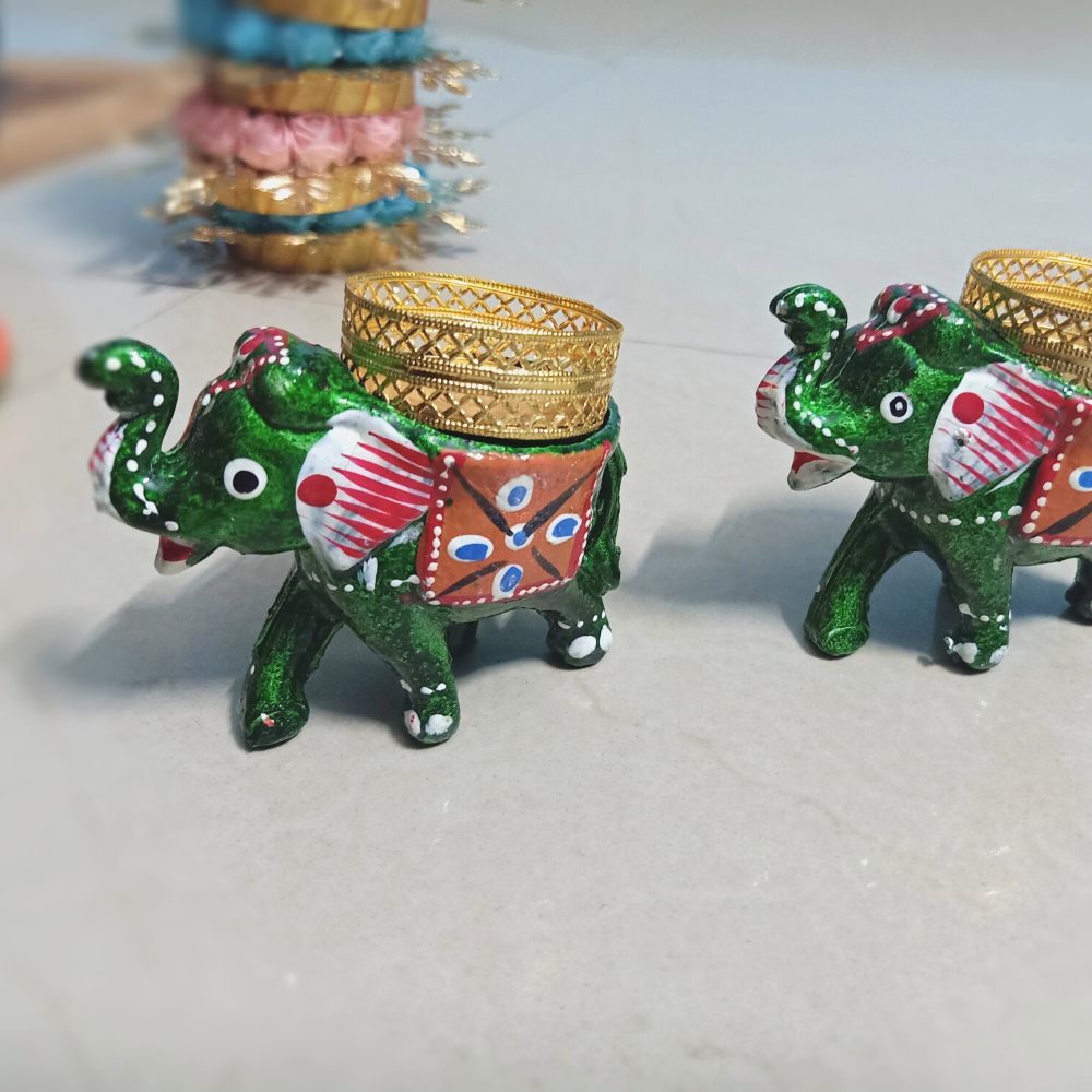 Handcrafted Elephant Diyas