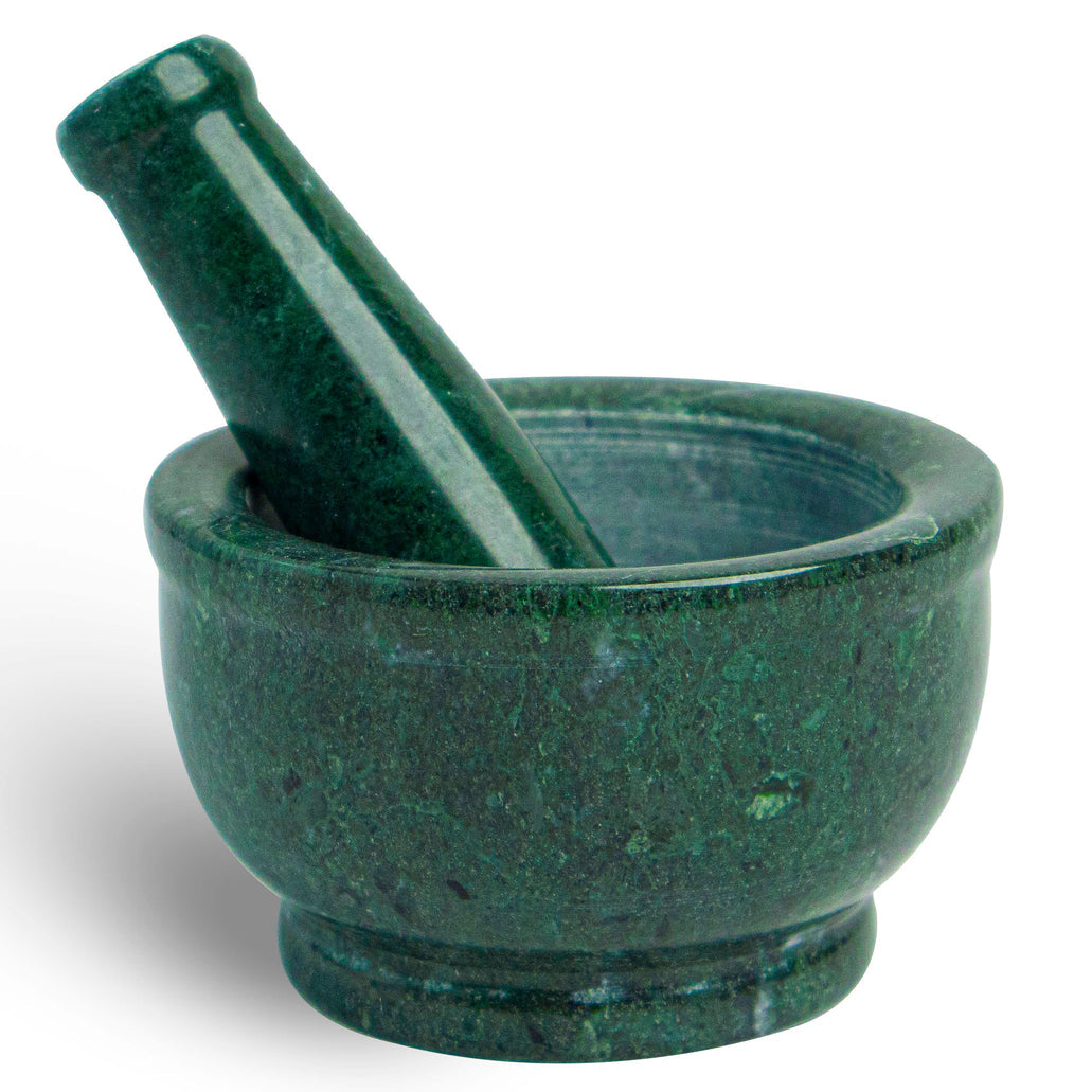 Green Marble Mortar and Pestle