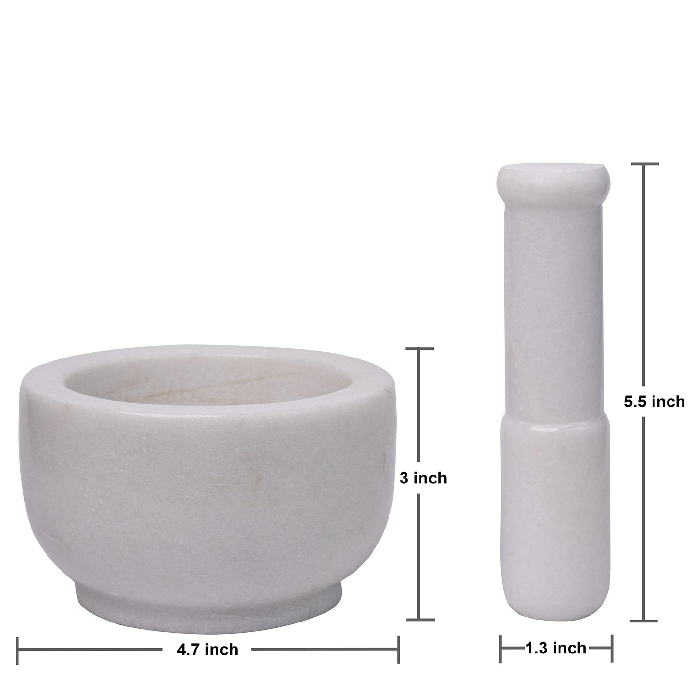 White Marble Mortar and Pestle