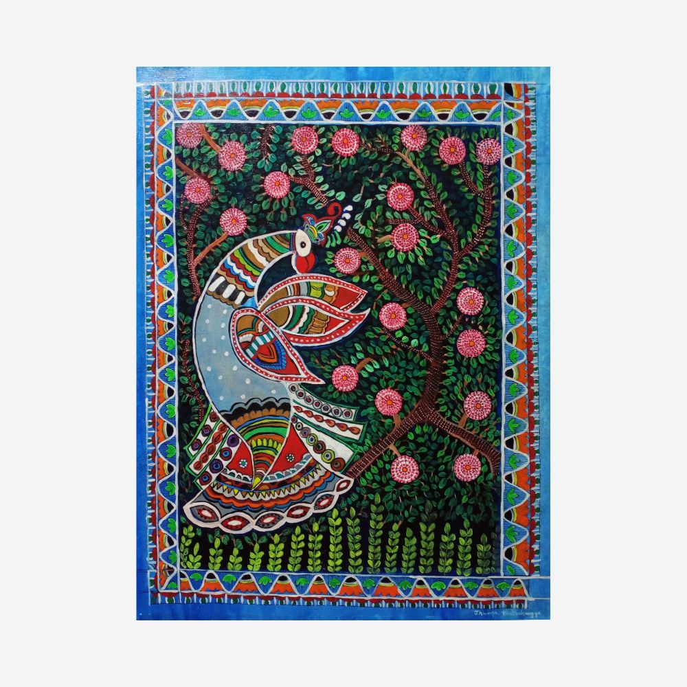 Madhubani Peacock Painting