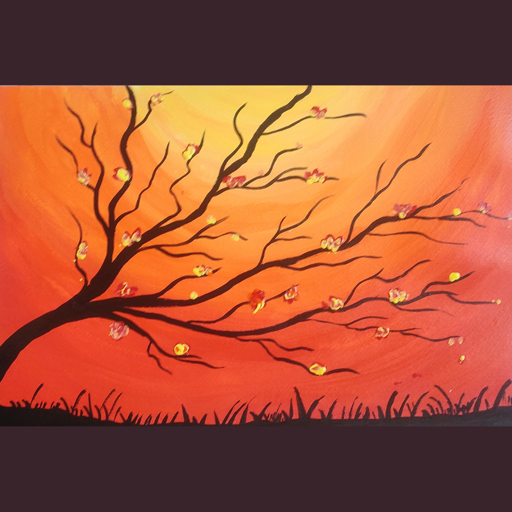 Sunset Acrylic Painting