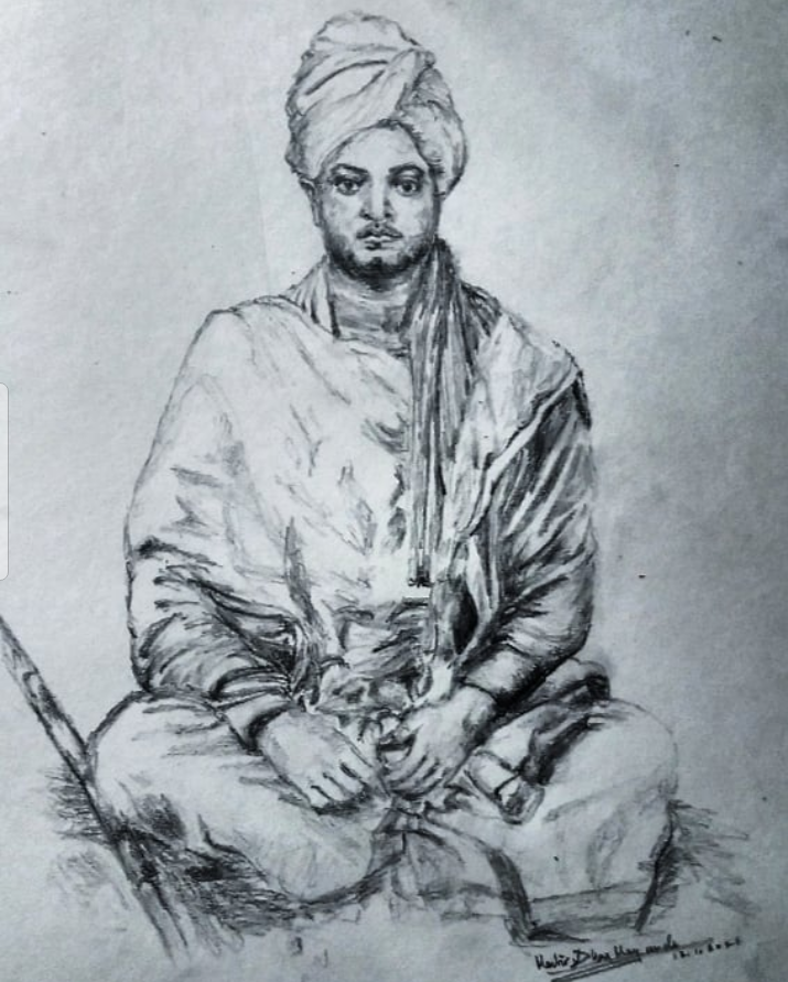 Vivekananda - Pencil Sketch