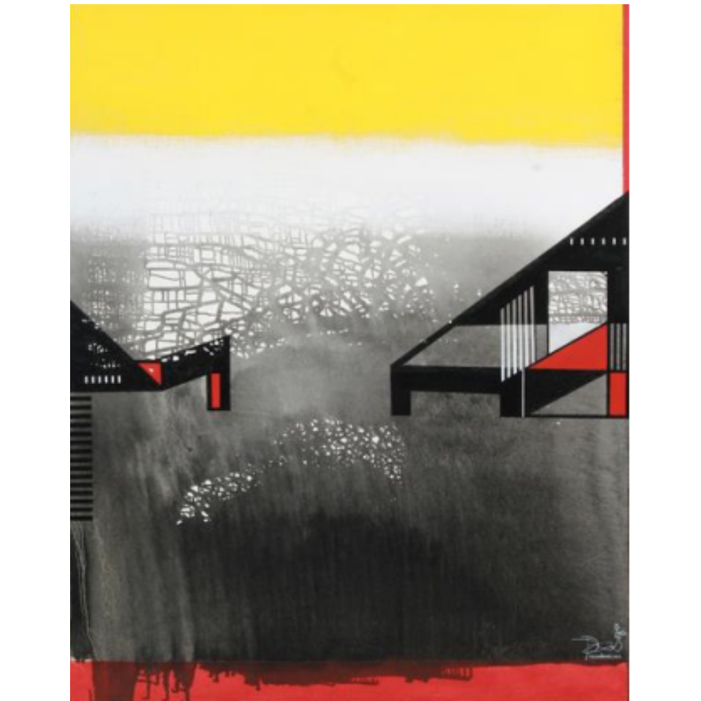 Mist Acrylic and Oil on Canvas Painting