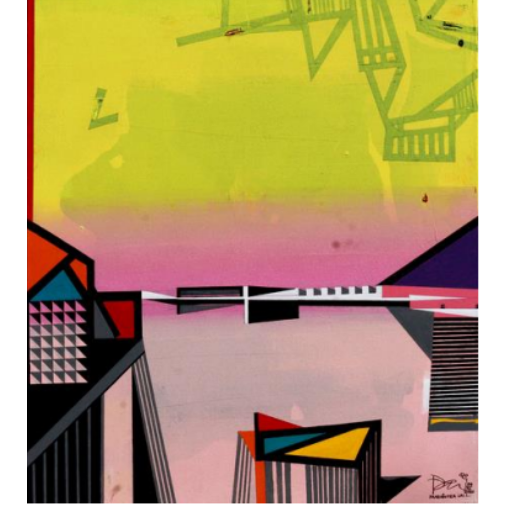 Urban Scape Acrylic on Canvas Painting