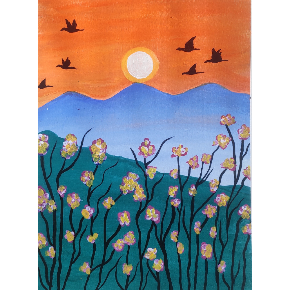 Sunset Landscape Painting