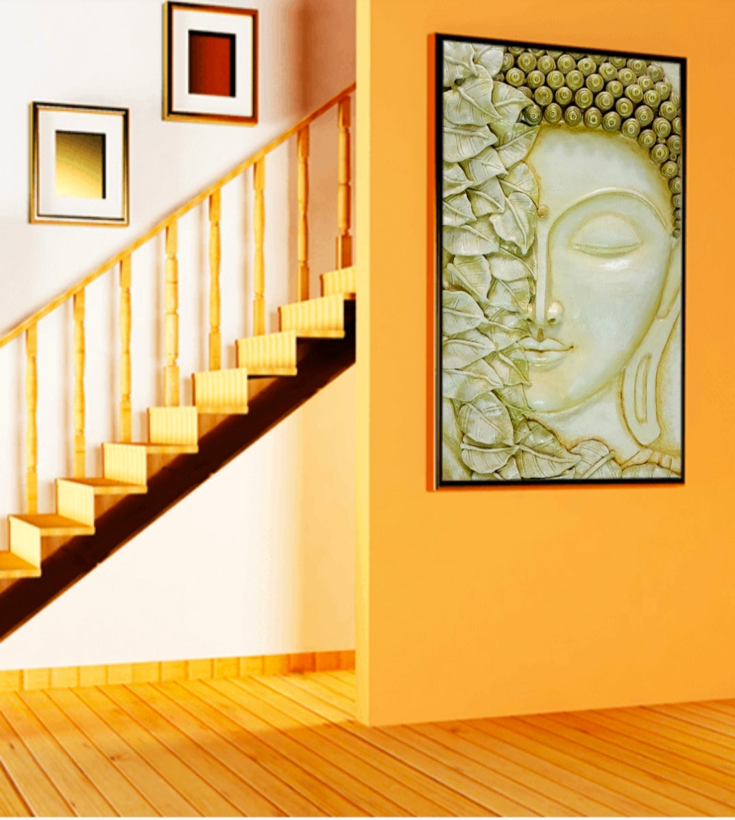 Buddha Clay 3D Mural