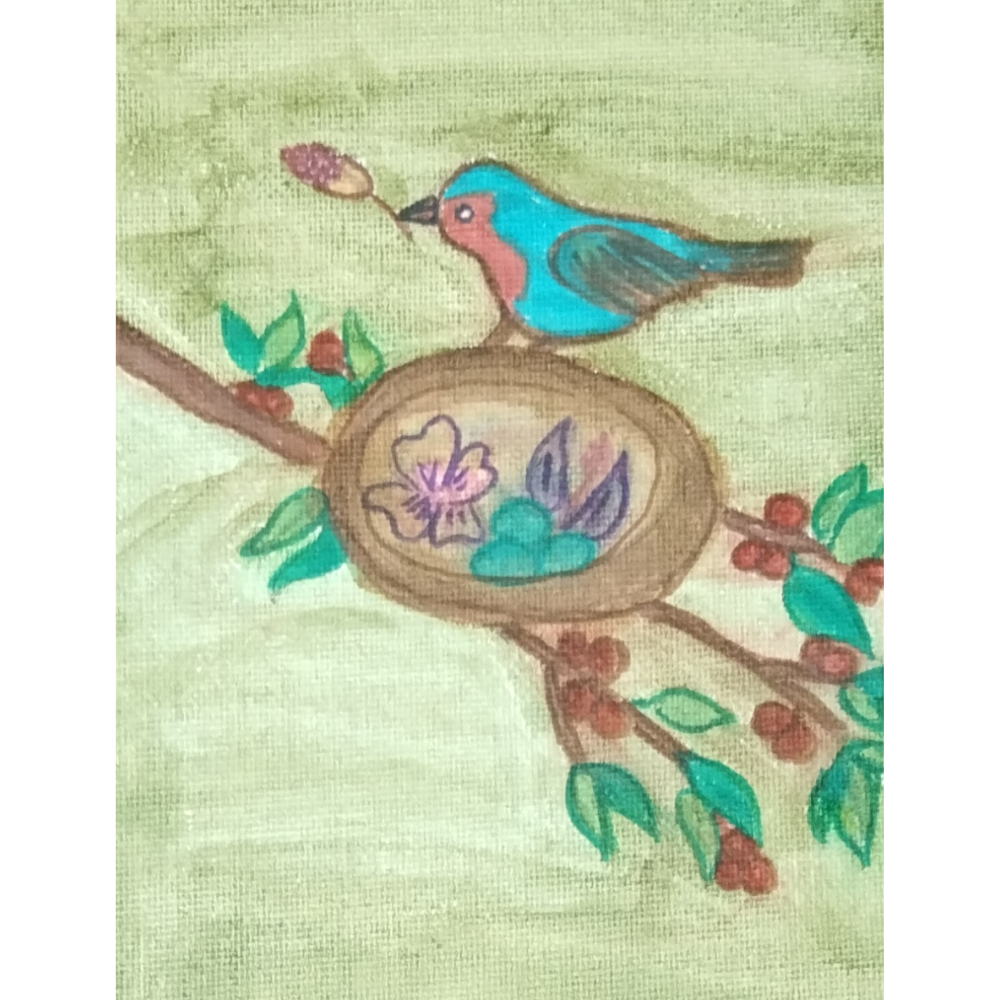 Canvas Bird Painting