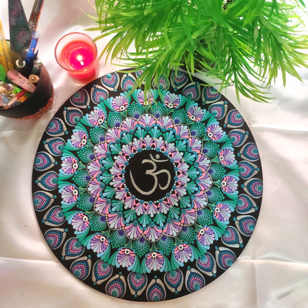 Om Dot Mandala Wall Hanging