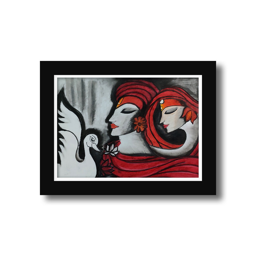 Radha Krishna - Oil Painting