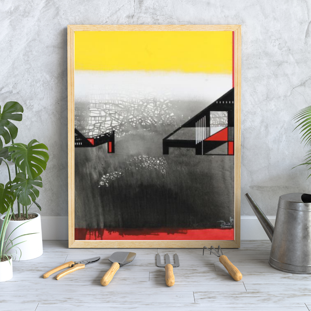 Mist Acrylic and Oil on Canvas Painting
