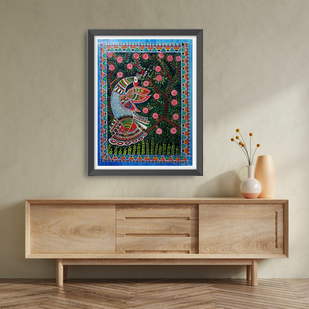 Madhubani Peacock Painting