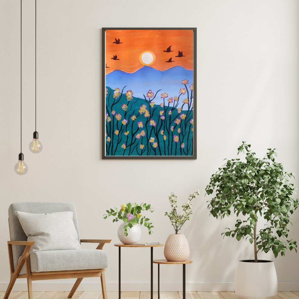 Sunset Landscape Painting