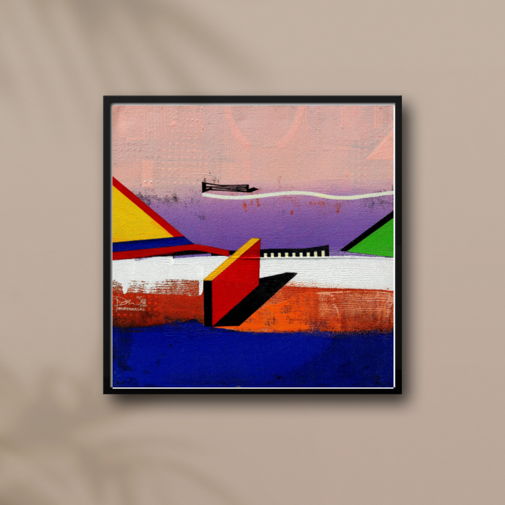 Urban Scape Serenity Acrylic on Canvas Painting