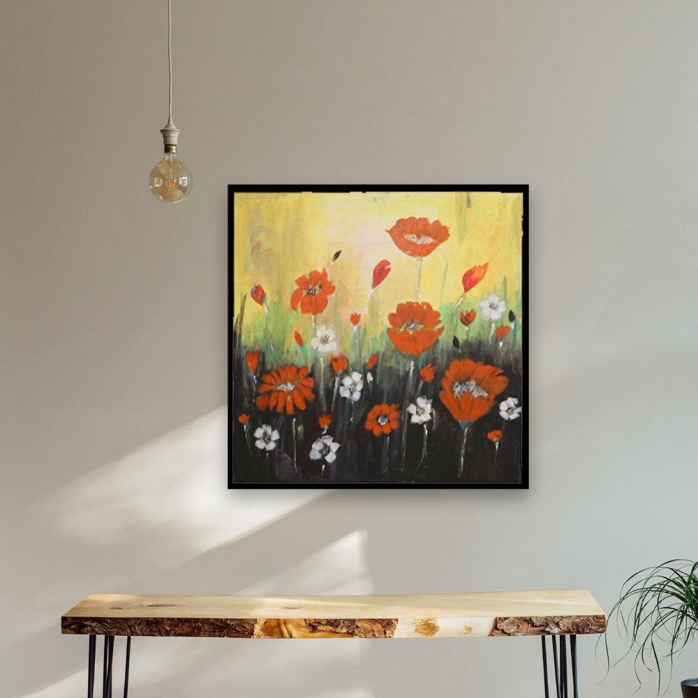 Wild Poppy Garden Painting