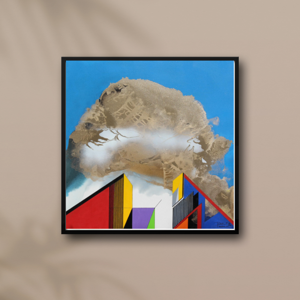 Golden Cloud Acrylic on Canvas Painting