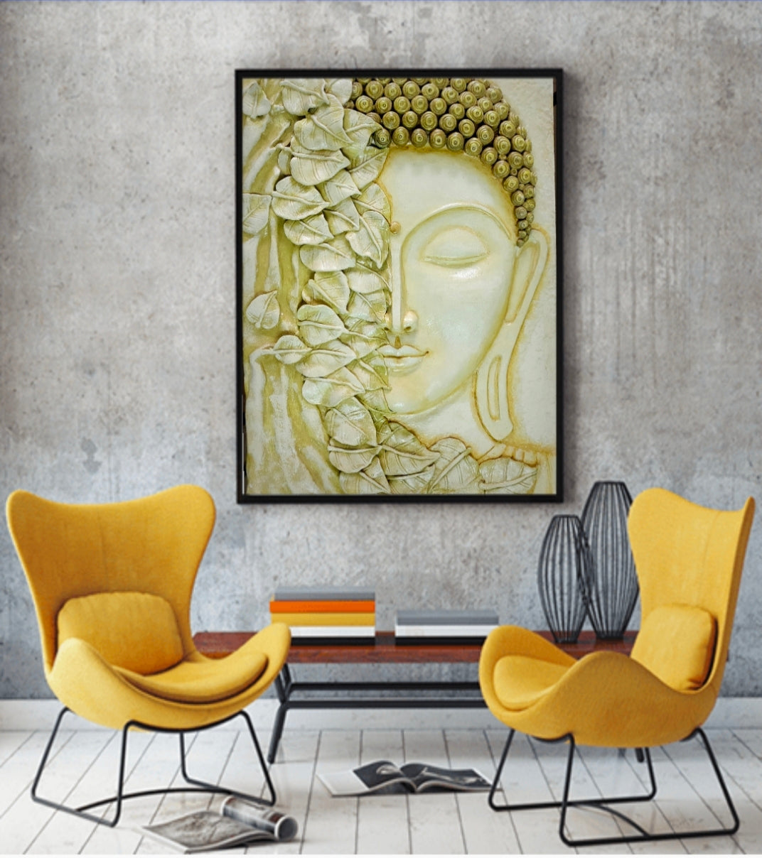 Buddha Clay 3D Mural