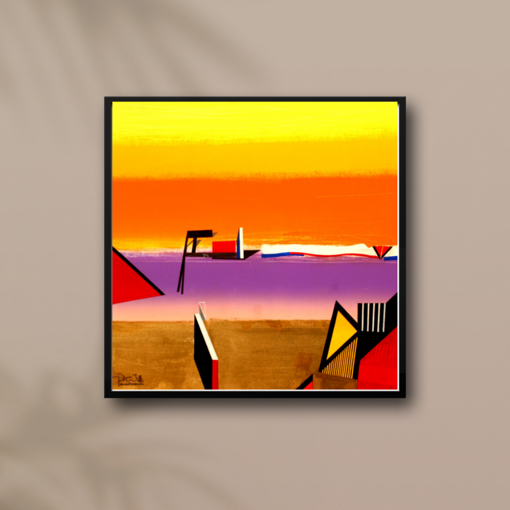 Urban Scape Serenity Acrylic on Canvas Painting
