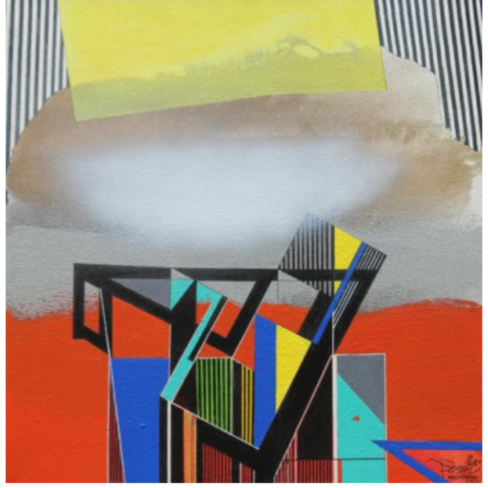 White Cloud Acrylic on Canvas Painting
