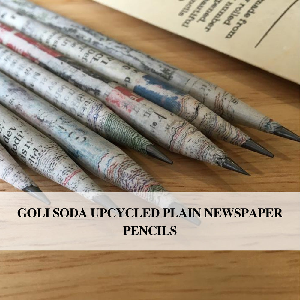 Goli Soda Upcycled Plain Newspaper Pencils (Pack of 10)