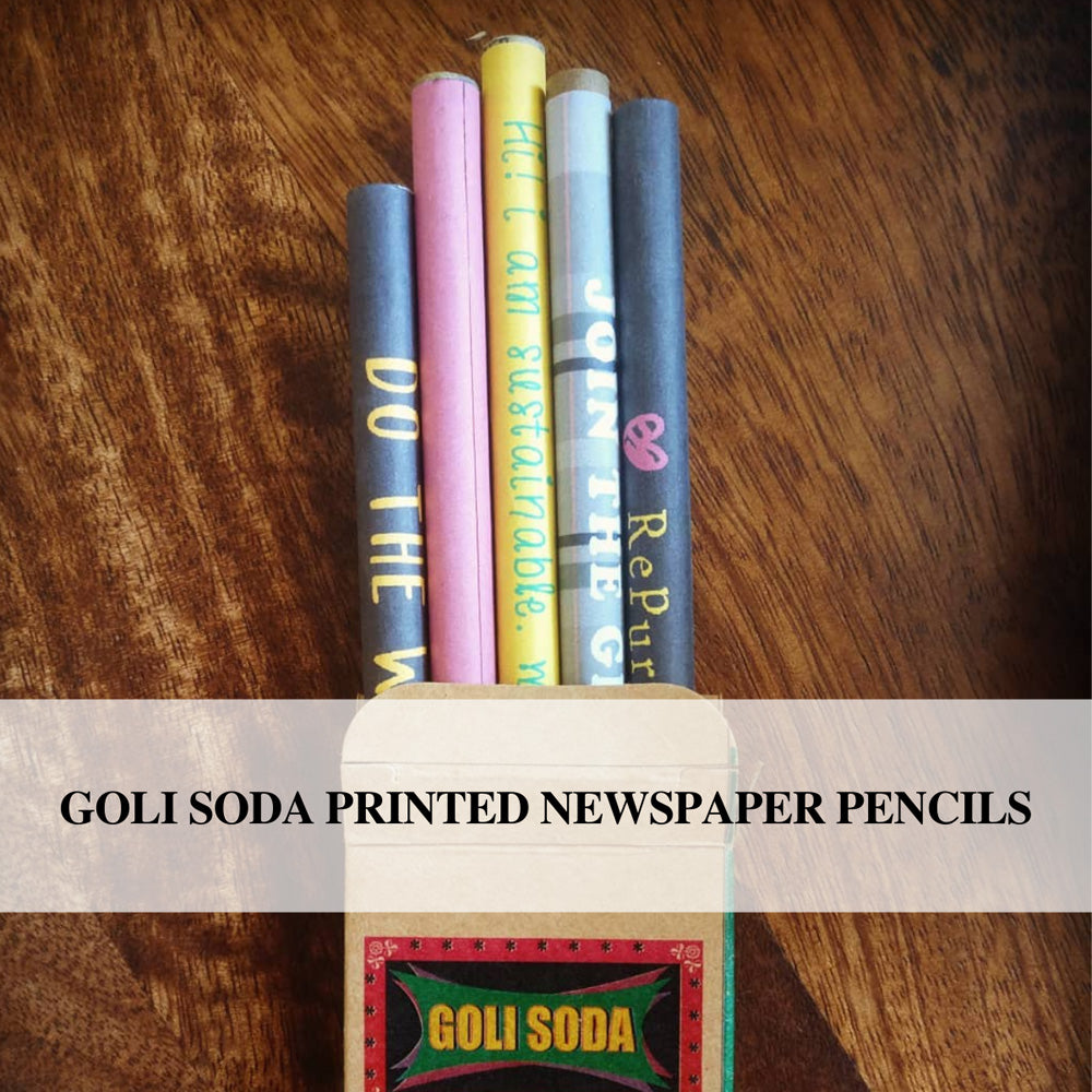 Goli Soda Upcycled Multicolor Newspaper Pencils (Pack of 20)