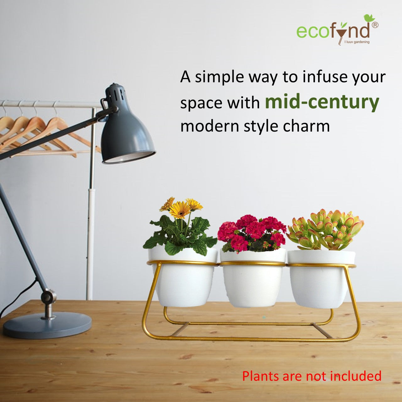 ecofynd White Modern Style Planter Set
