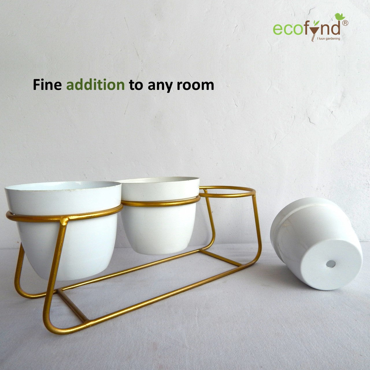 ecofynd White Modern Style Planter Set