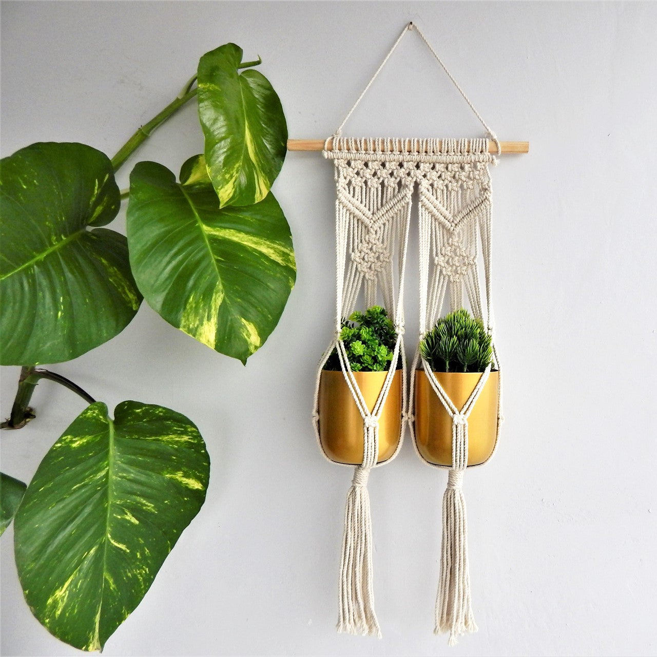ecofynd Macrame Two Plant Hanger