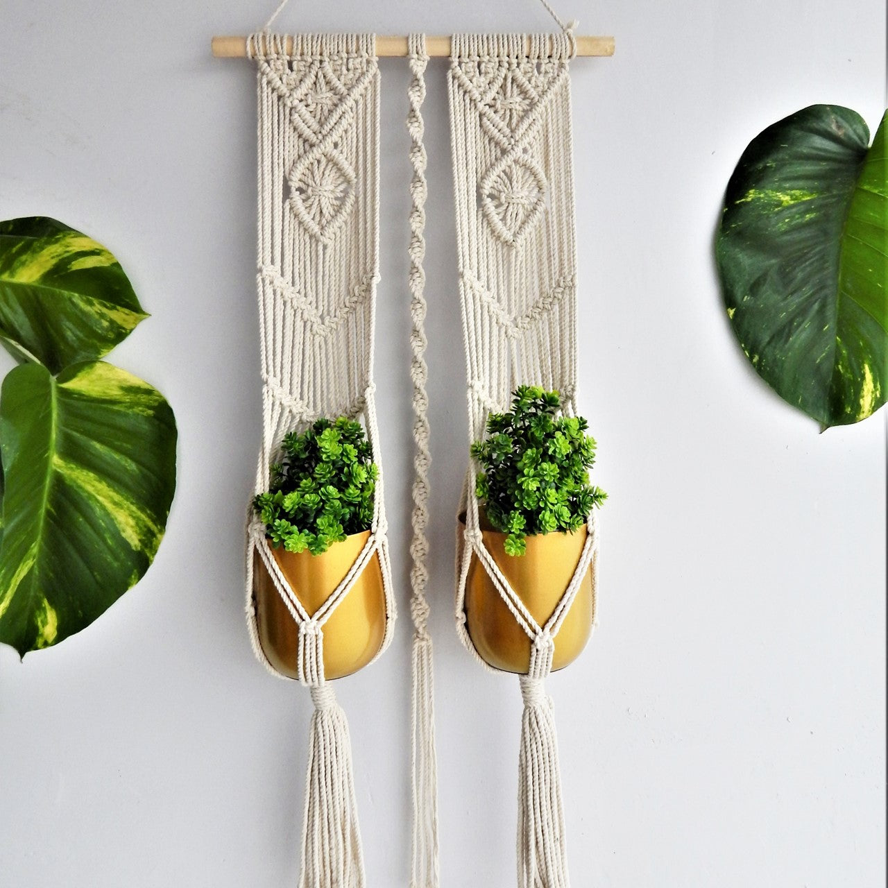 ecofynd Macrame Two Plant Hanger