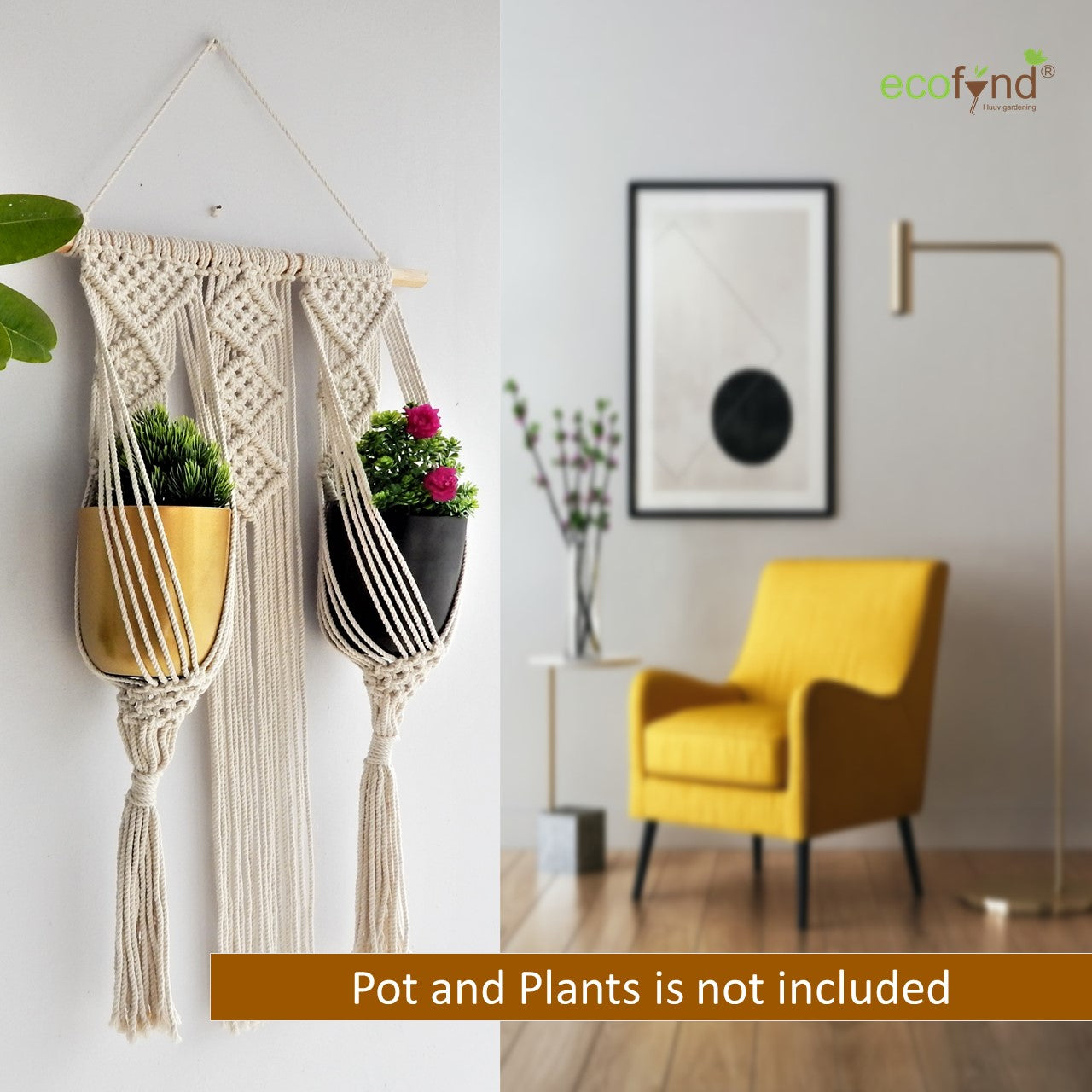 ecofynd Macrame Two Plant Hanger