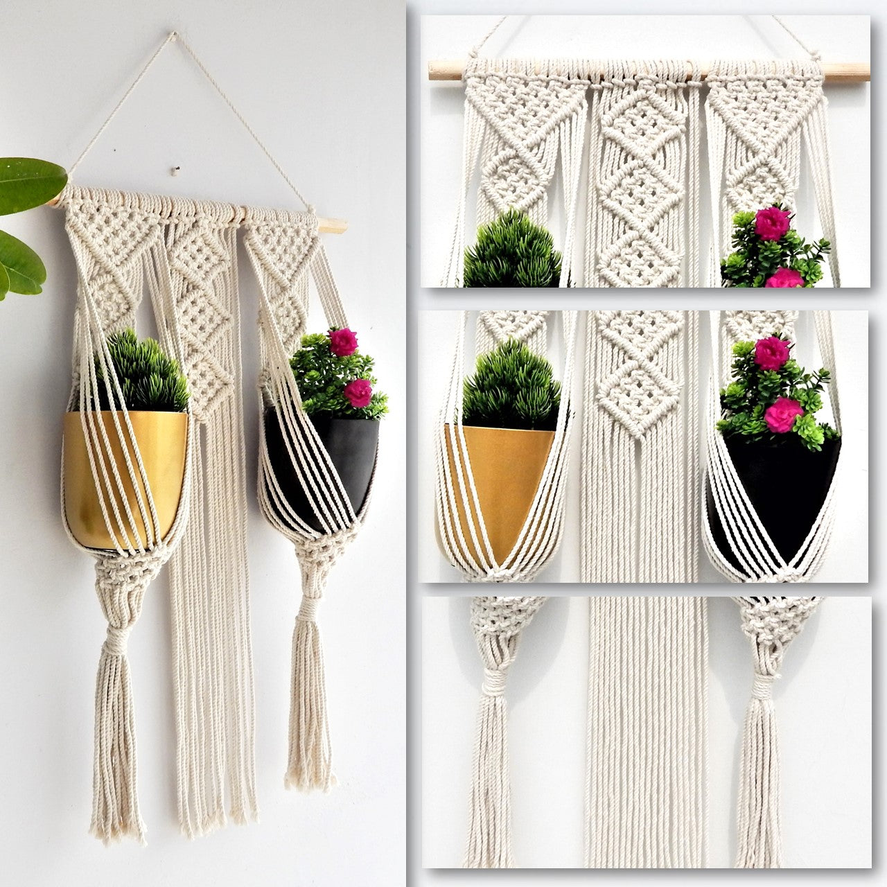 ecofynd Macrame Two Plant Hanger