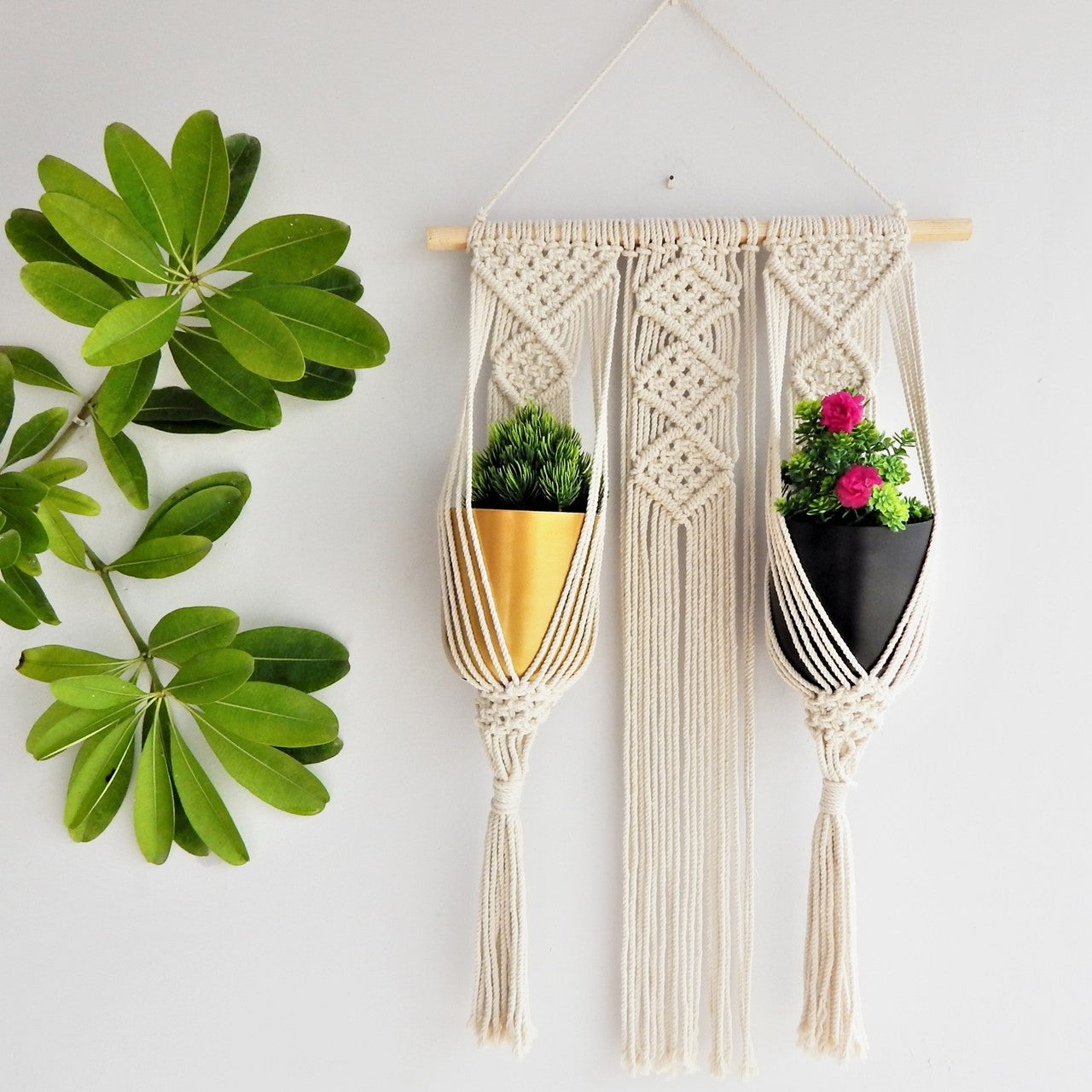 ecofynd Macrame Two Plant Hanger