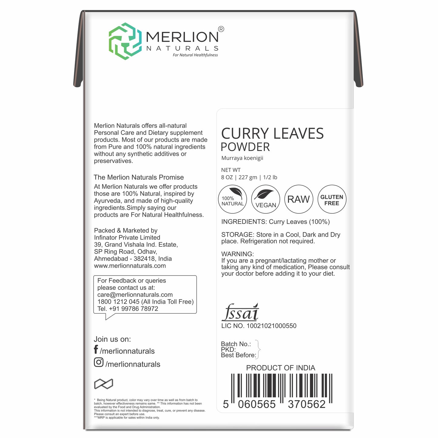 
                  
                    Curry Leaves Powder (227g)
                  
                