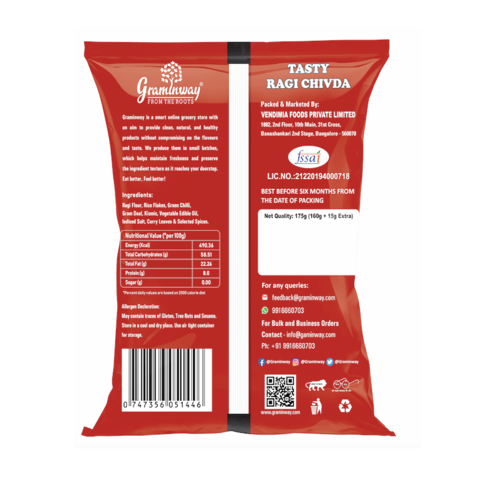 Graminway Tasty Ragi Chivda (175g)