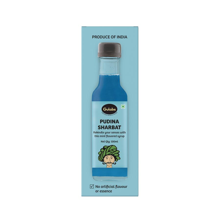 Gulabs Mini Pudina (Mint) Sharbat (Pack of 4) - 100ml