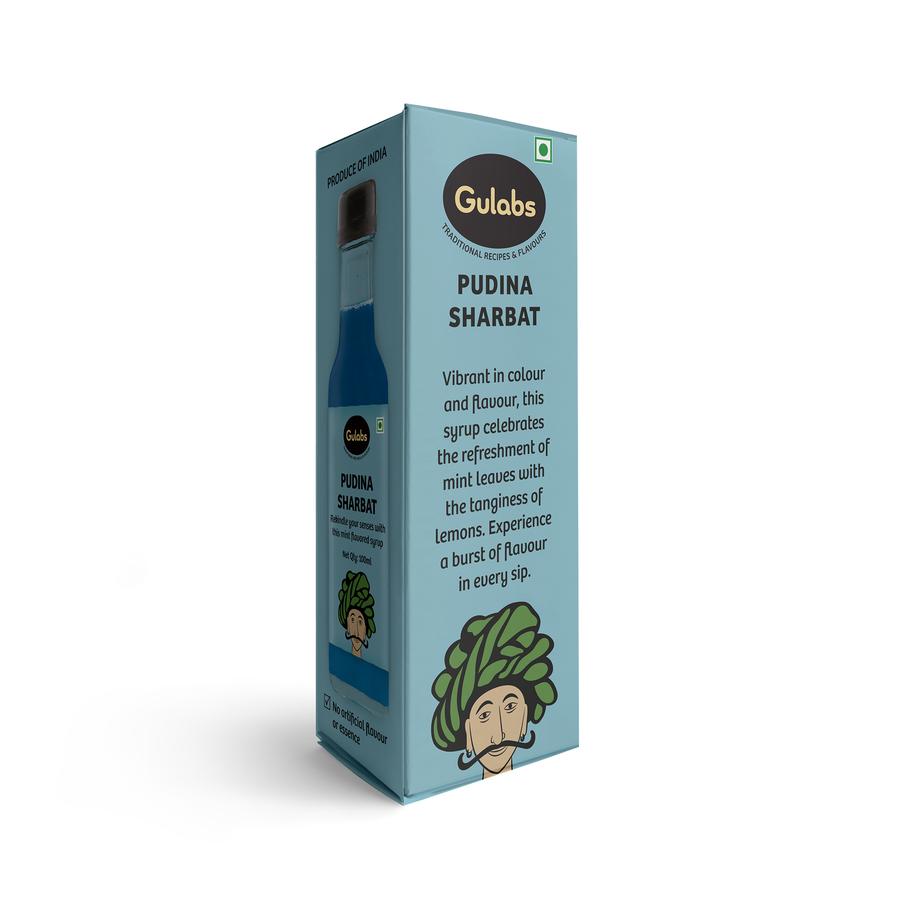 Gulabs Mini Pudina (Mint) Sharbat (Pack of 4) - 100ml