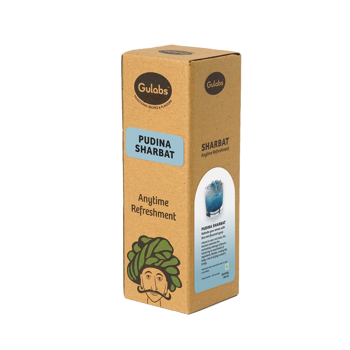 Gulabs Pudina (Mint) Sharbat (500ml)