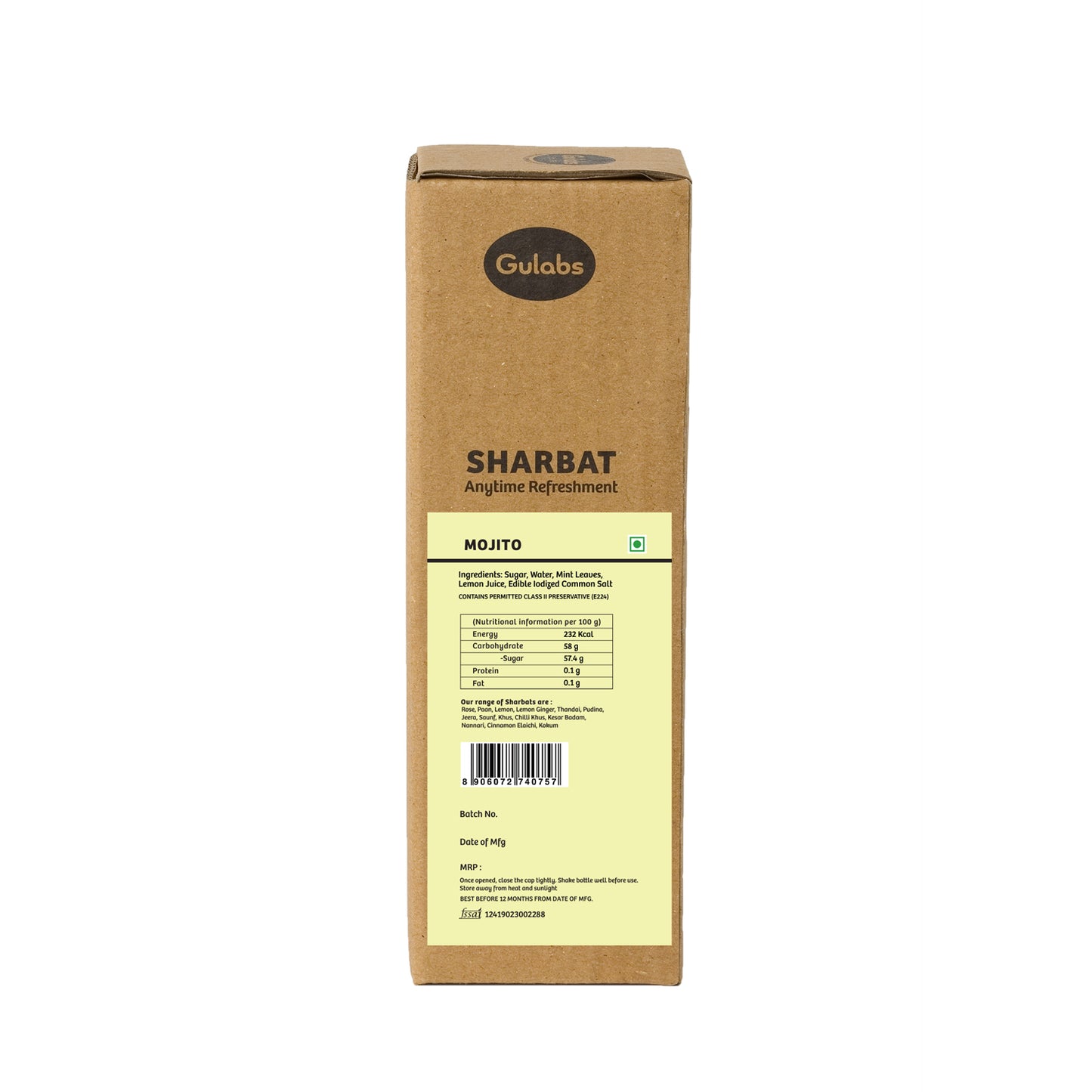 Gulabs Mojito Sharbat (500ml)